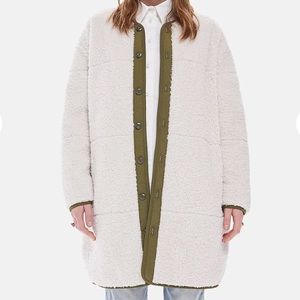 NWT Mother The Sherpa Cocoon Reversible Quilted Coat Size Small